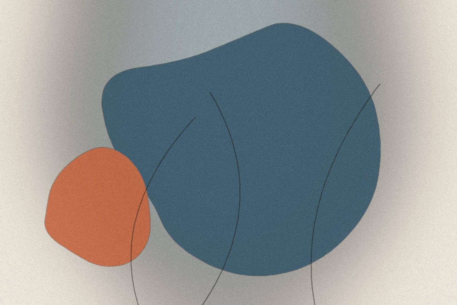 Grafisk illustration i grønne og varme jordfarver, forsiden af Naturligt